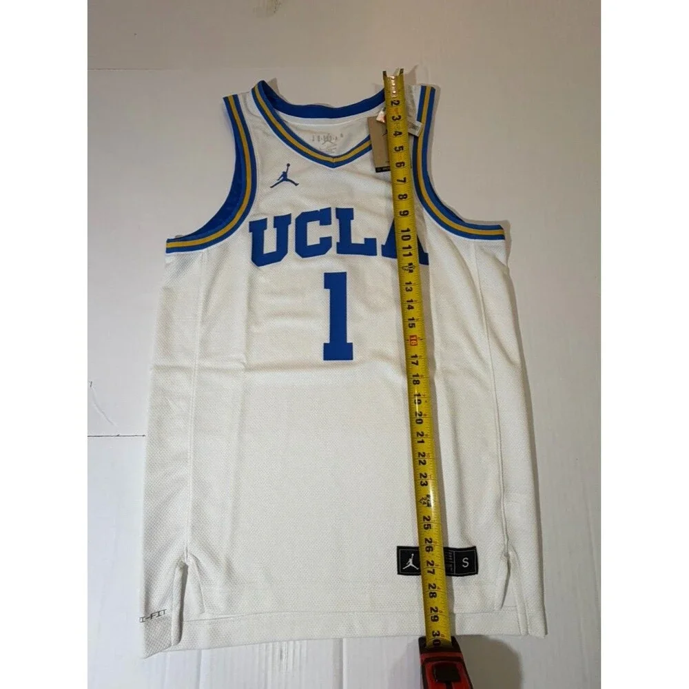 NEW UCLA Bruins #1 Basketball Jersey Men’s Small White Jordan Brand Dri-FIT NWT